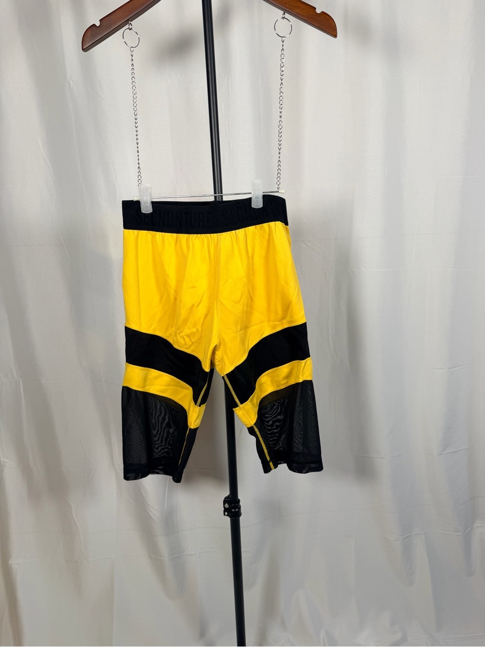 Secnd Nature Yellow & Black Athletic Shorts